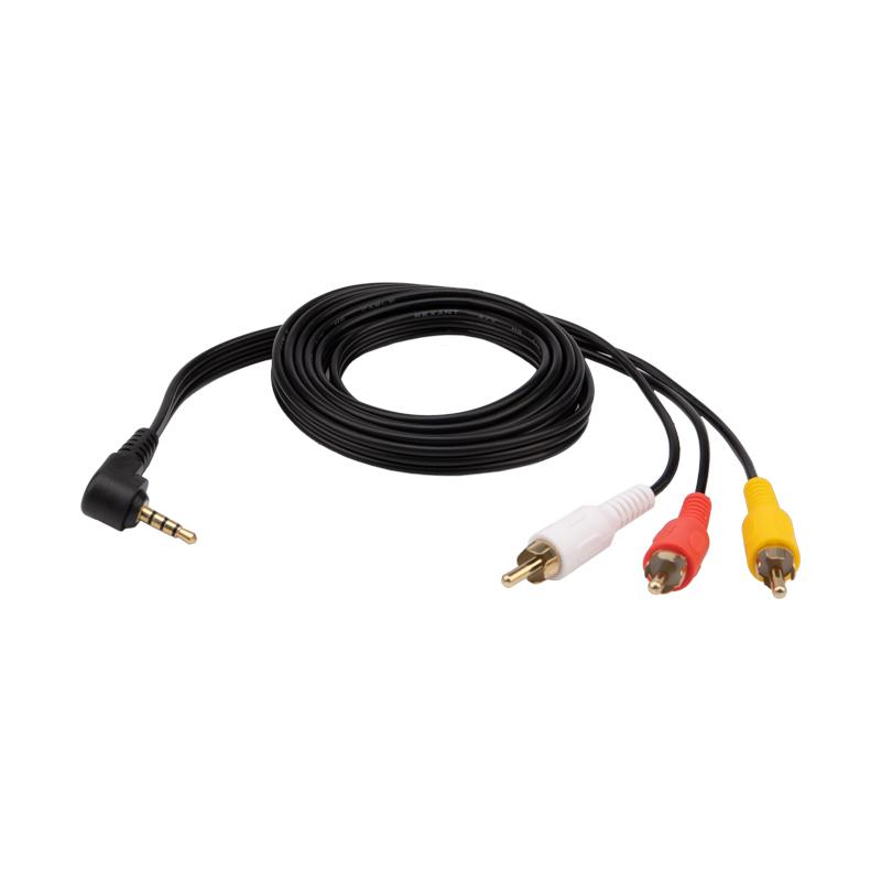 Шнур Стерео 3,5 мм 4C - 3 RCA, длина 1,5 мeтра (GOLD) | 17-4412-4 | REXANT — REXANT