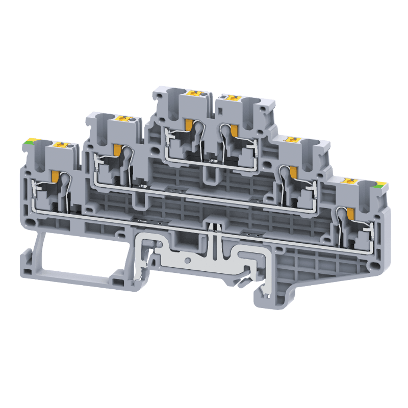 Клемма 3х-ярусная push-in OptiClip CP3LG-2,5-3L-PE-I-(0,2-2,5)-PEN | 331868 | КЭАЗ — фото 1 | Sento