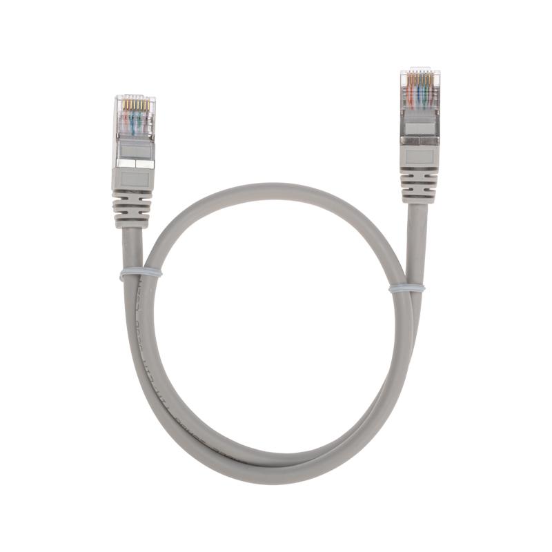 Патч-корд F/UTP, CAT 5e, RJ45-RJ45, 26AWG, LSZH, серый, 0,5м REXANT | 02-0110-05 | REXANT — фото 1 | Sento