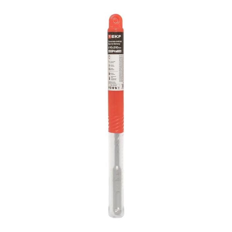 Бур по бетону SDS-plus 10х210 мм (4 резца)  Professional | db-10-210-4x4-ue | EKF — миниатюра 14