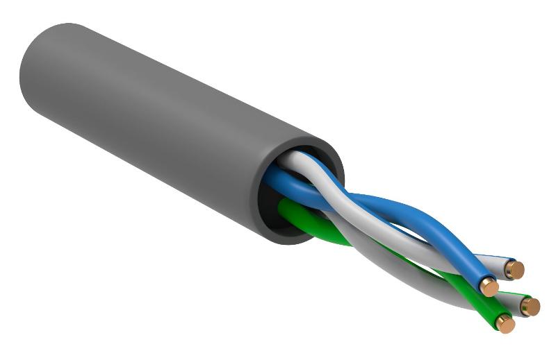 ITK Витая пара U/UTP 5E 2х2х24AWG PVC серый (305м) РФ/С | LC1-C5E02-111-S-R | ITK — ITK