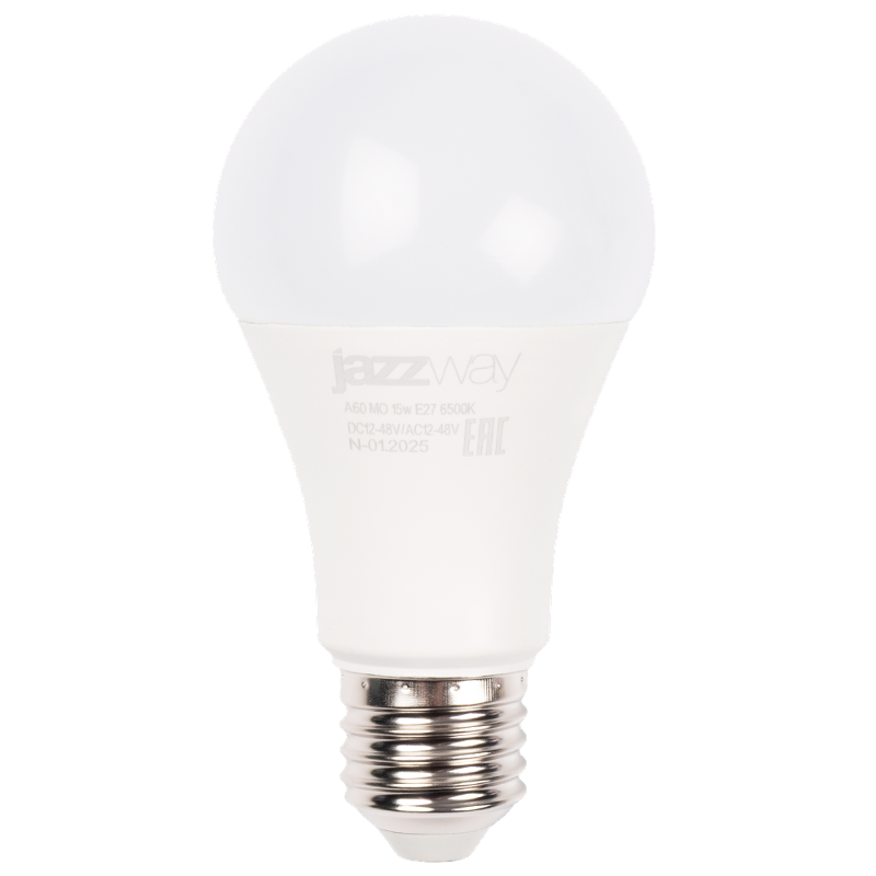 Лампа светодиодная низковольтная PLED-A60 МО 15w 6500K E27 DC12-48V/AC12-48V  | .5050594  | Jazzway — фото 1 | Sento