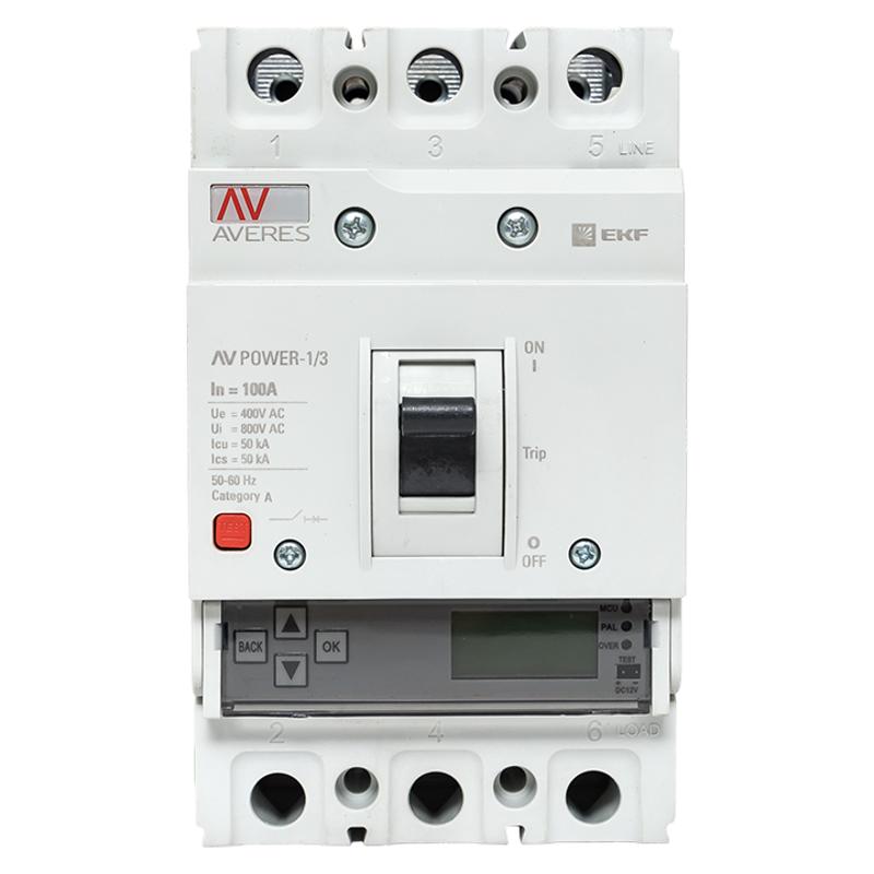 Выключатель автоматический AV POWER-1/3 100А 50kA ETU6.0 | mccb-13-100-6.0-av | EKF — миниатюра 6