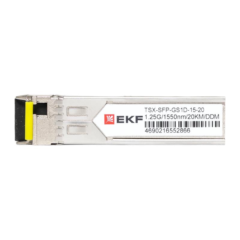 SFP модуль 1,25 Гбит одинарное одномодовое оптоволокно 1550нм дальность 20км TSX |TSX-SFP-GS1D-15-20|EKF — миниатюра 2