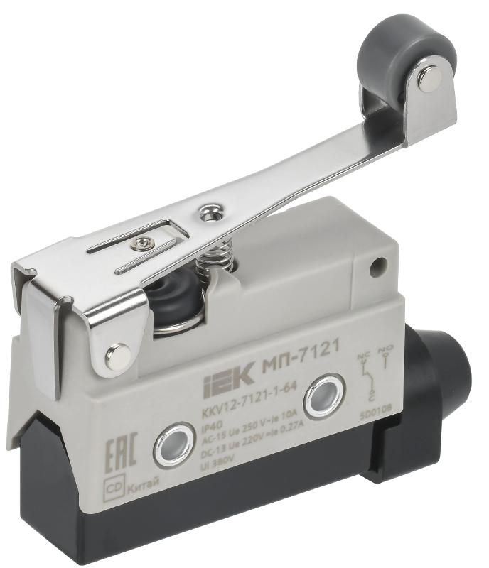 Микровыключатель концевой МП-7121 рычаг с рол. IP40 | KKV12-7121-1-64 | IEK — миниатюра 1