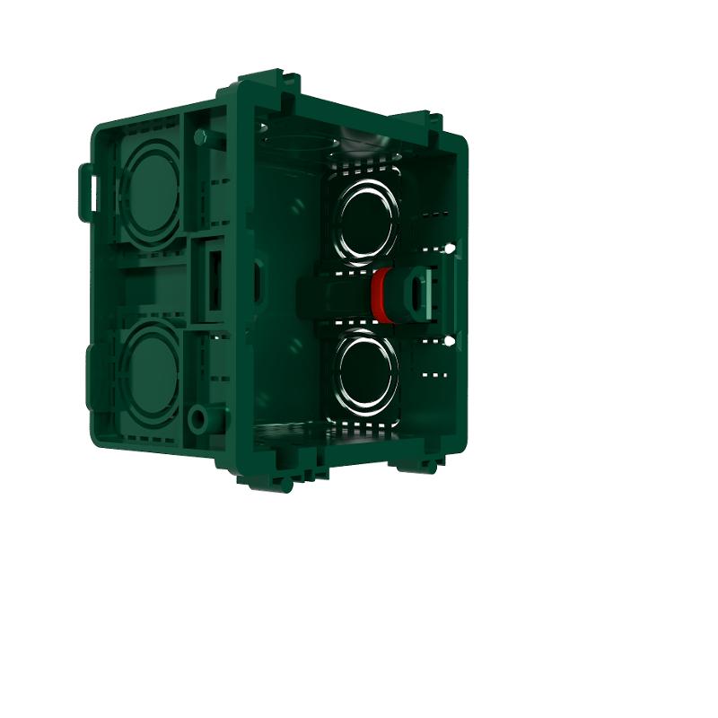 Systeme Infinity, Коробка монтажная 87х87 для кладки или бетона , Зеленый — миниатюра 2