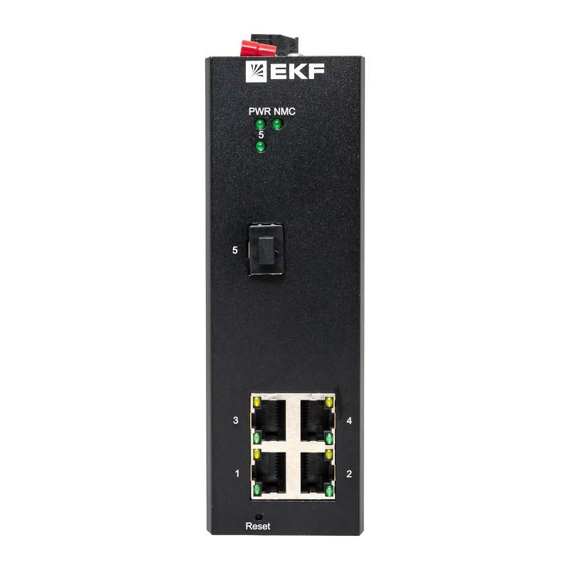 Промышленный управляемый коммутатор уровня L2 ML2-1GX/SFP-4GTP, 1 порт 1000Base-X SFP, 4 порта 10/100/1000Base-T(X) RJ45 c PoE, монтаж на динрейку TSX — миниатюра 5