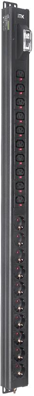 BASE PDU PV1101 24U 1ф 16А 10SCHUKO 10C13 без каб. | BS-PV70-10D-10C13-11 | ITK — фото 1 | Sento