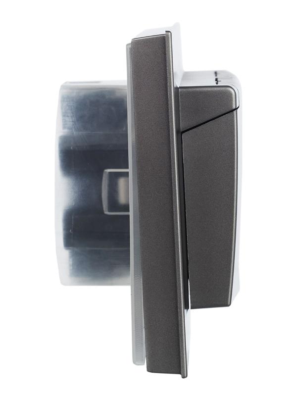 BRITE Розетка 2-ая с крышкой 16А в сб IP44 РСбш12-3-44-БрС сталь | BR-R26-16-44-K46-F | IEK — миниатюра 5