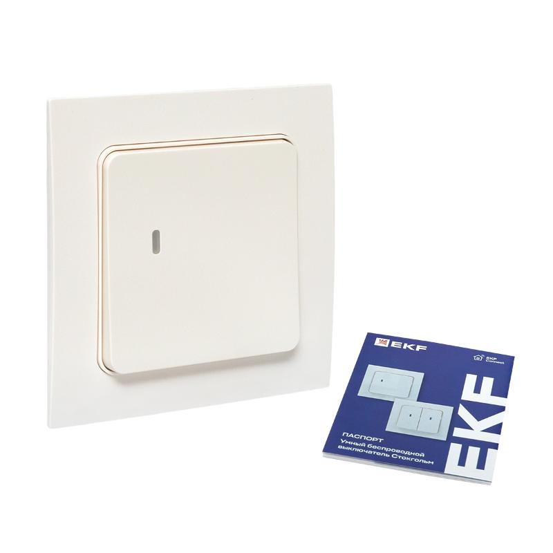 Умный выключатель Стокгольм 1-кл. белый Zigbee Сonnect | RCV-ST1-WD-ZB | EKF — миниатюра 6