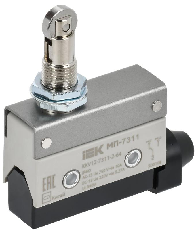 Микровыключатель концевой МП-7311 гор. толк. с наж. рол. рез. IP40 | KKV12-7311-2-64 | IEK — IEK (ИЭК)