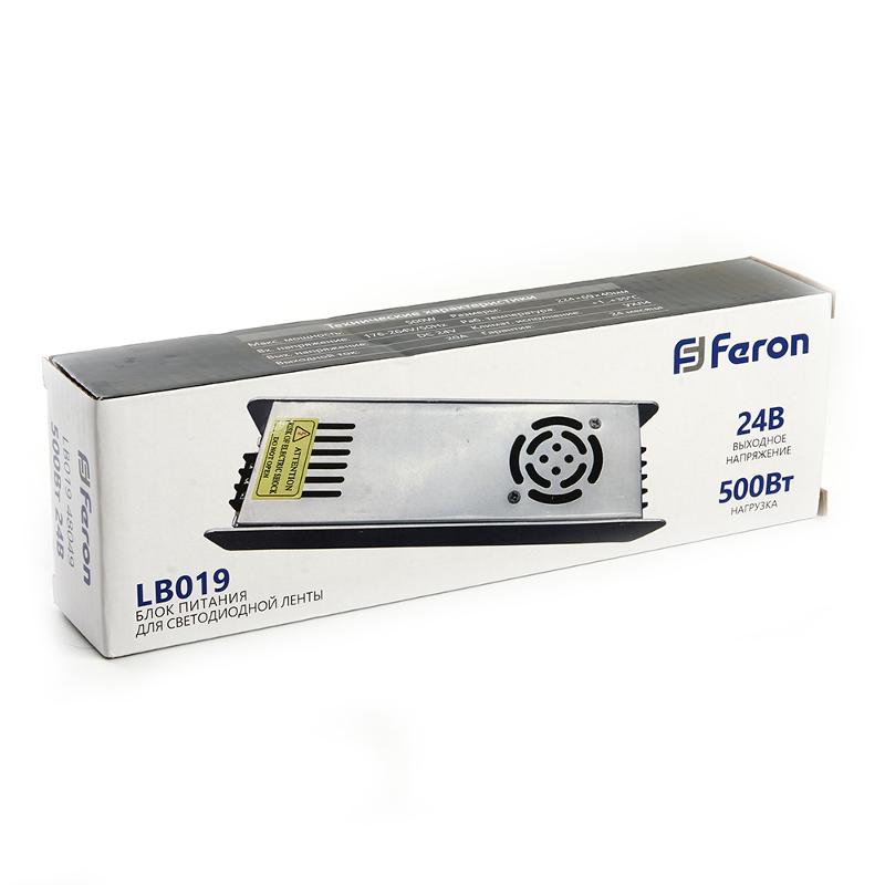 Трансформатор электронный для светодиодной ленты 500W 24V (драйвер), LB019 FERON | 48049 | FERON — миниатюра 6