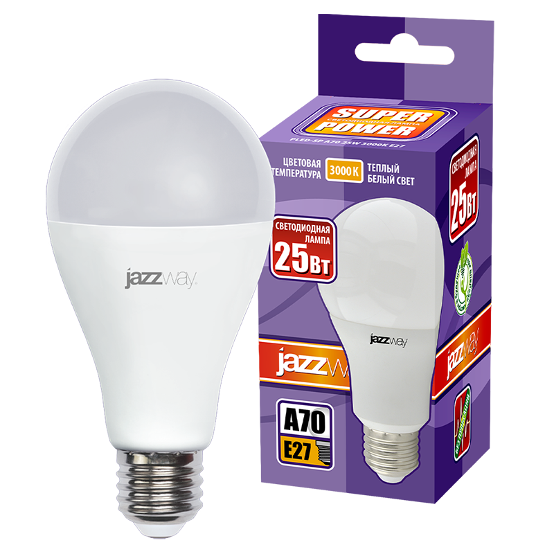 Лампа светодиодная  POWER PLED- SP A65 25w 3000K E27 230/50 | .5018051A |  Jazzway — миниатюра 3