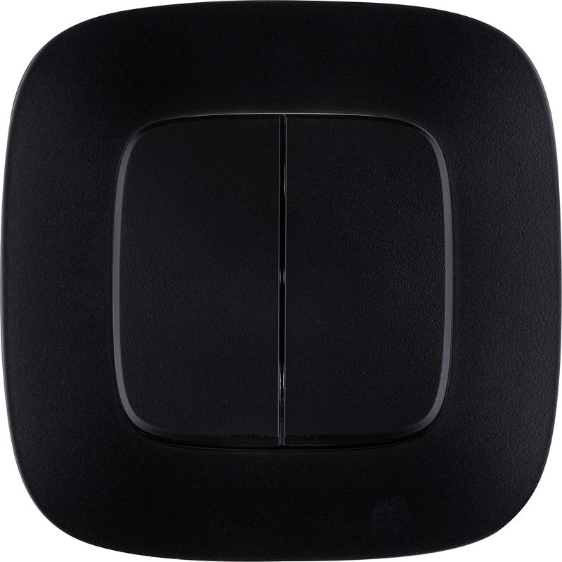 Valena ALLURE DIY Антрацит Выключатель 2-х клавишный 10А 250В — миниатюра 3