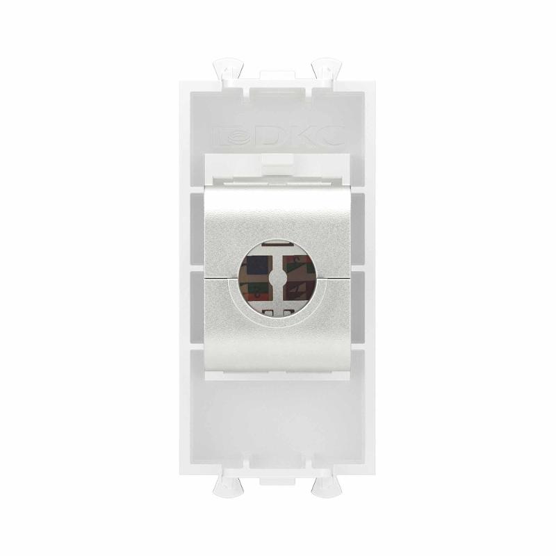 Компьютерная розетка RJ-45 без шторки модульная, кат.6 экранированная, "Avanti", "Белое облако", 1 модуль | 4400791 | DKC — миниатюра 4