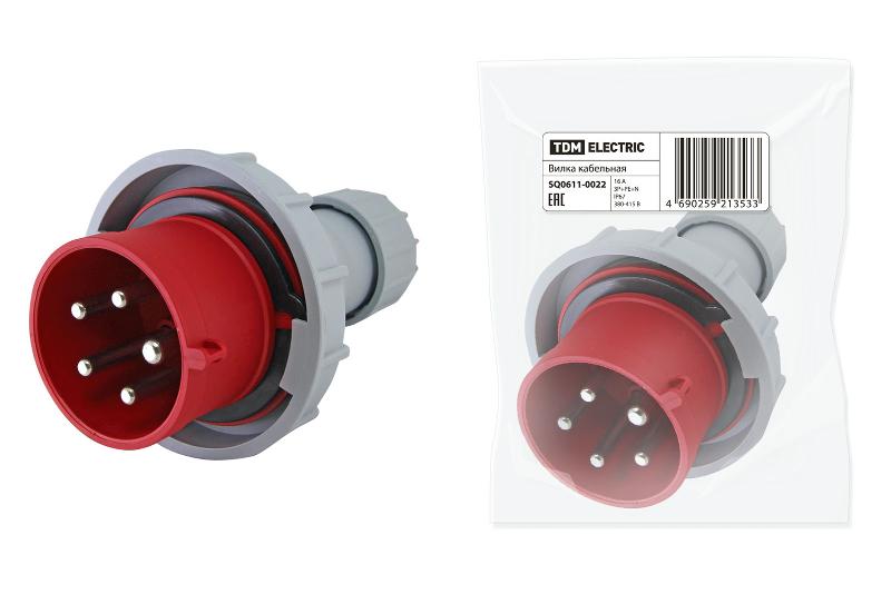 Вилка кабельная IP67 16А 3Р+РЕ+N 380В | SQ0611-0022 | TDM — TDM ELECTRIC