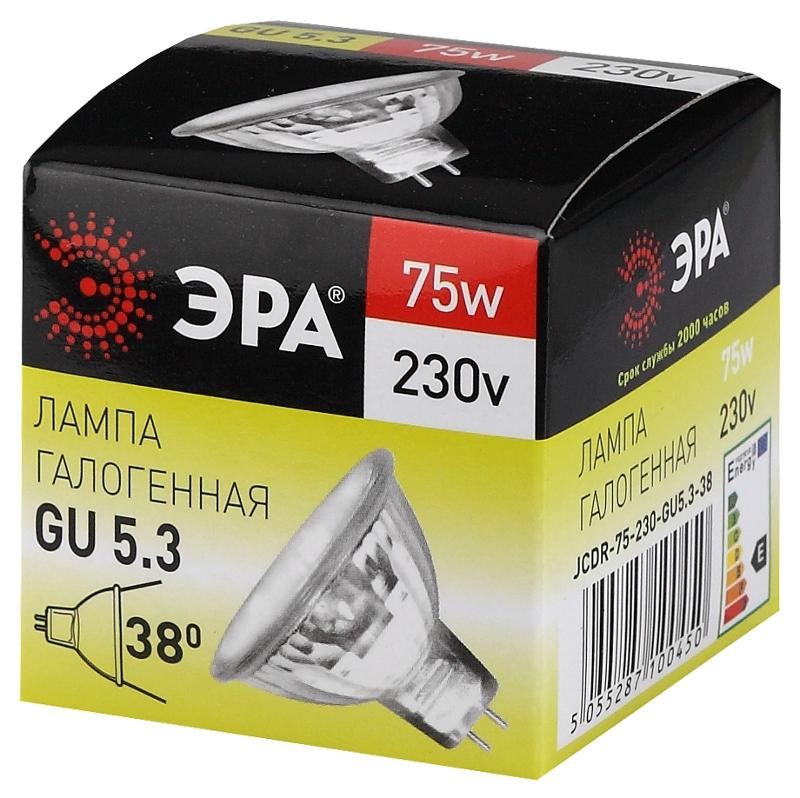 Лампа галогенная 75Вт 220В GU5.3 JCDR (MR16) | C0027366 | ЭРА — миниатюра 3