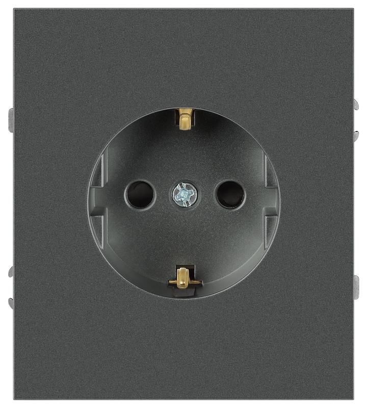 Розетка Arktik 16-2101-06 с заземлением 2P+E Schuko 16А-250В графит | Б0070419 | ЭРА — ЭРА (Энергия света)