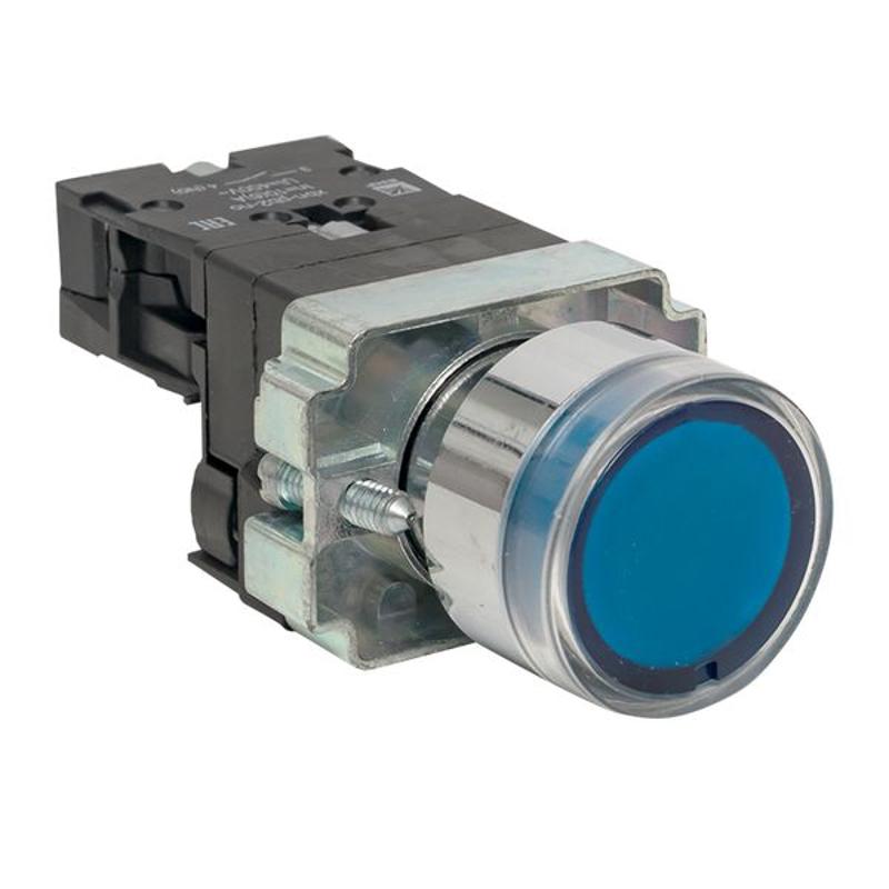 Кнопка BA61 с подстветкой 230В синяя NO PROxima | xb2-bw61-230 | EKF — EKF