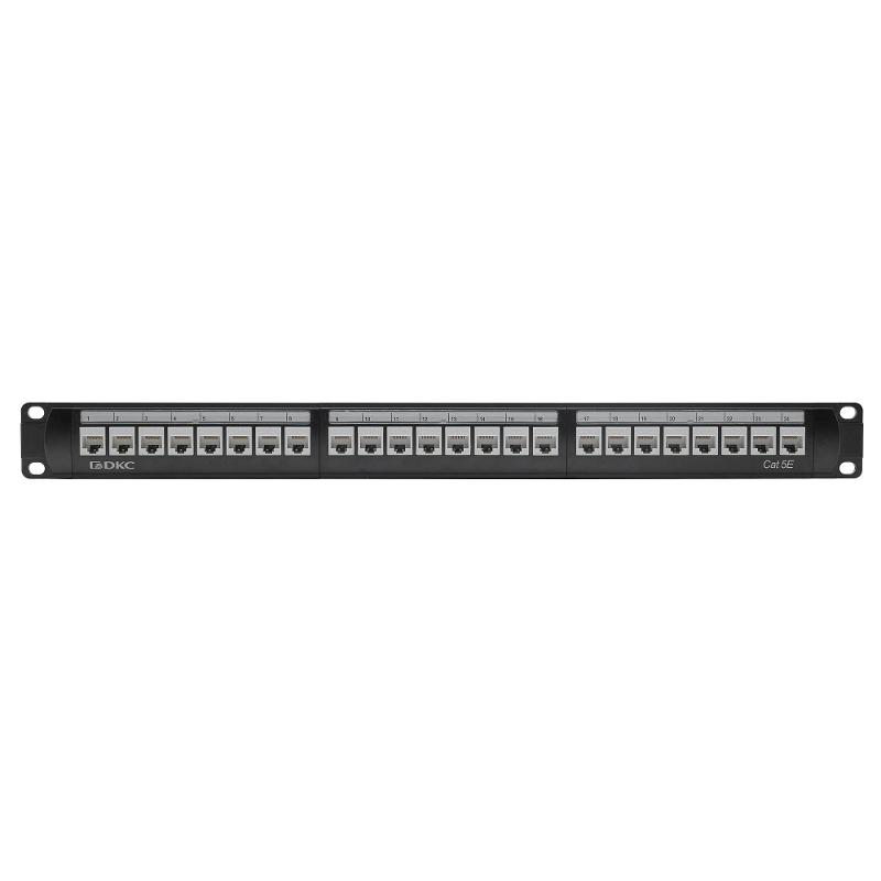 Патч-панель 19",1U,CAT5E, 24 модуля RJ45, неэкранированная | RN5PPU24 | DKC — миниатюра 3