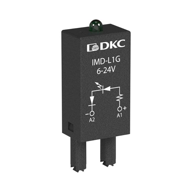 Модуль индикации и защиты, LED зеленый+диод, 110-240V DC | IMD-LDD3G | DKC — DKC (ДКС)
