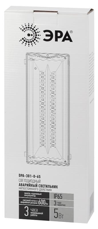 Светильник аварийного освещения непостоянный светодиодный DPA-301-0-65 40LED 3ч IP65 NiCD | Б0044405 | ЭРА — миниатюра 2