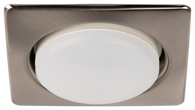 Светильник встраиваемый точечный под лампу GX53 KL71 SN /1 (к) квадр., 220V, 13W, сатин никель | Б0048959 | ЭРА — миниатюра 1