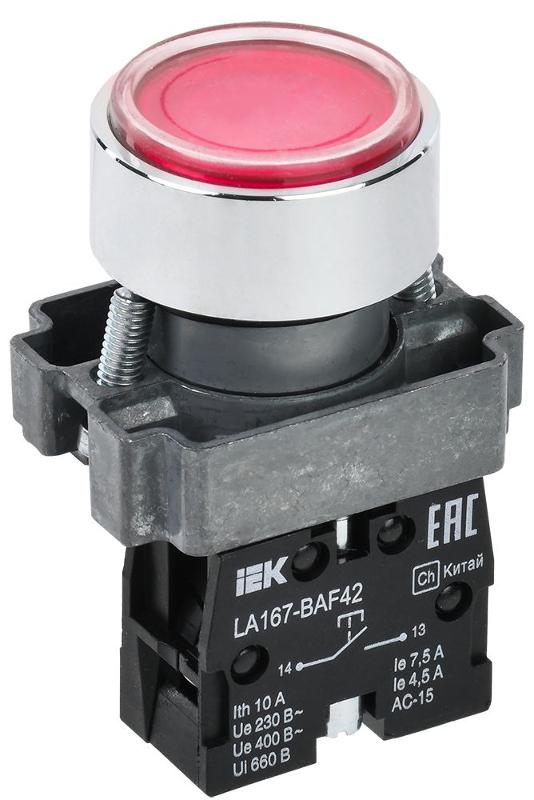Кнопка LA167-BAF42 d=22мм 1р красная IEK | BBT20-BAF42-2-22-67-K04 | IEK — IEK (ИЭК)