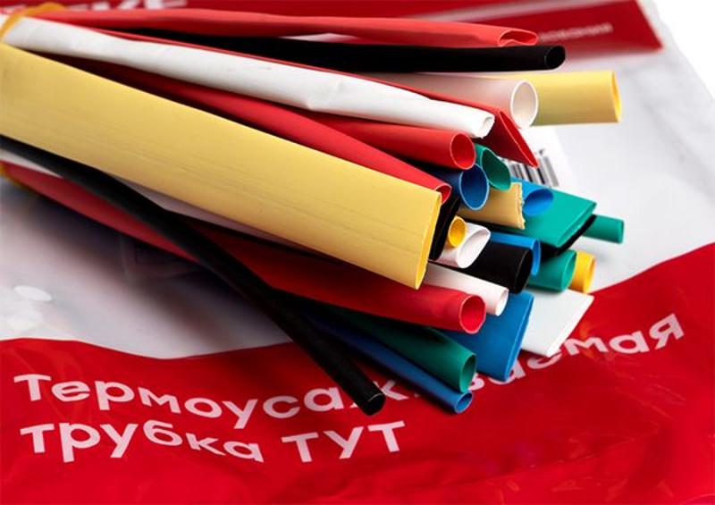 Набор ТУТ нг: 6 цветов по 5шт. Разного диаметра (3/1,5; 4/2; 5/2,5; 6/3; 8/4) 100мм. EKF PROxima | tut-n-3-r | EKF — миниатюра 17