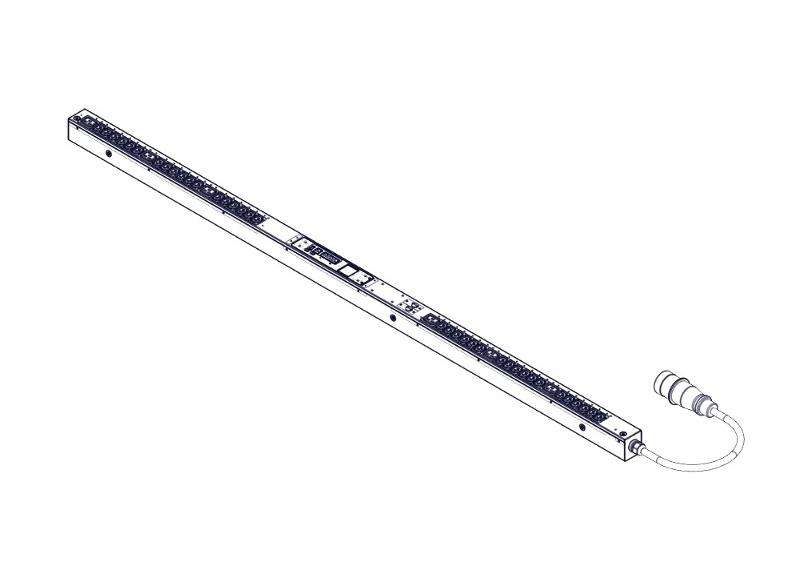 БРП Uniprom, управляемый, 0U, 240В, 1Ф, 32A, 36xC13 6xC19, 3м кабель, IEC309 | UP8953 | SE — миниатюра 9