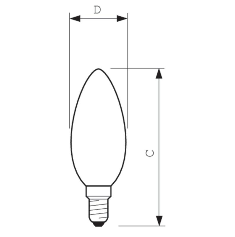 Лампа накаливания ЛОН Stan 40W E14 230V B35 CL 1CT/10X10 | 926000006814 | PHILIPS — миниатюра 2