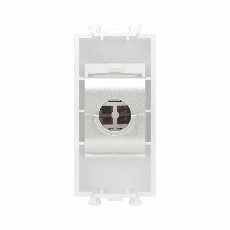 Компьютерная розетка RJ-45 без шторки модульная, кат.6А экранированная, "Avanti", "Белое облако", 1 модуль | 4400771 | DKC — миниатюра 4