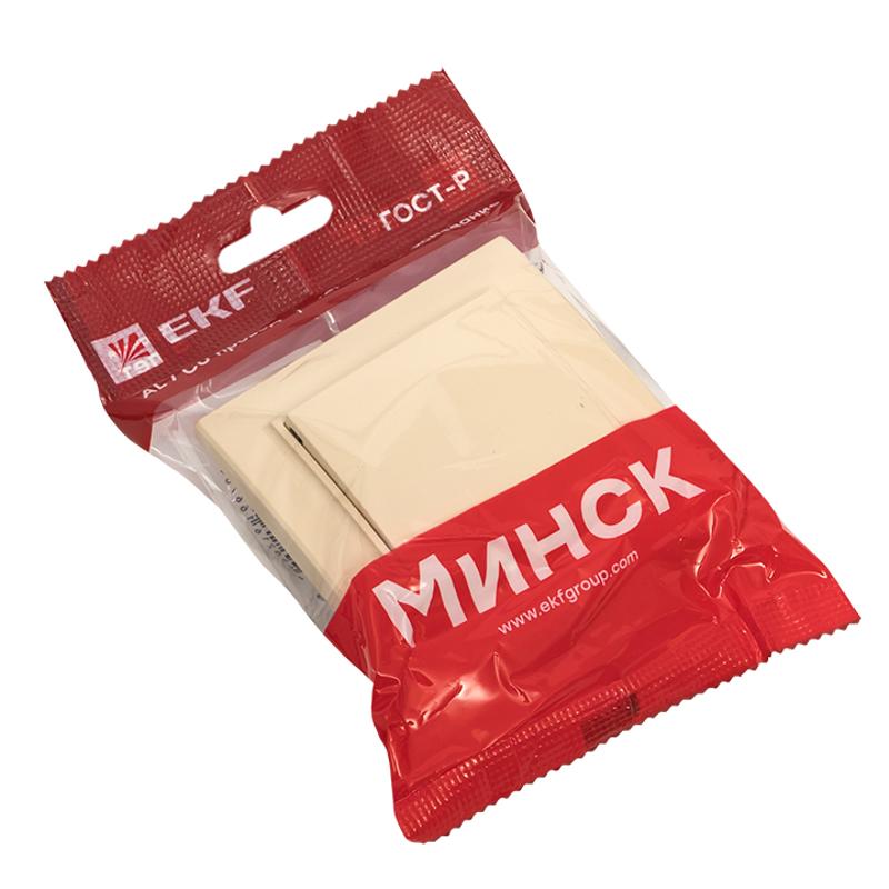 Выключатель 1-кл. СП 10А бежевый Минск EKF|ERV10-021-20|EKF — миниатюра 5
