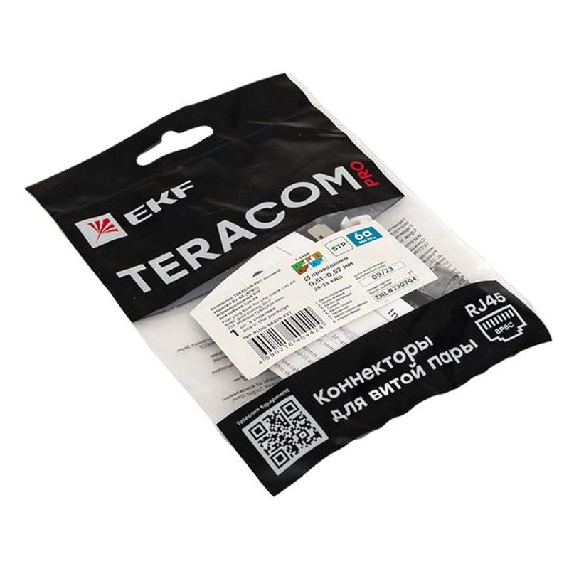 Коннектор TERACOM PRO полевой заделки RJ-45 (8P8C) экранированный STP для кабеля Cat.6A | TRP-PLUG-6ASTP-FST | EKF — миниатюра 22