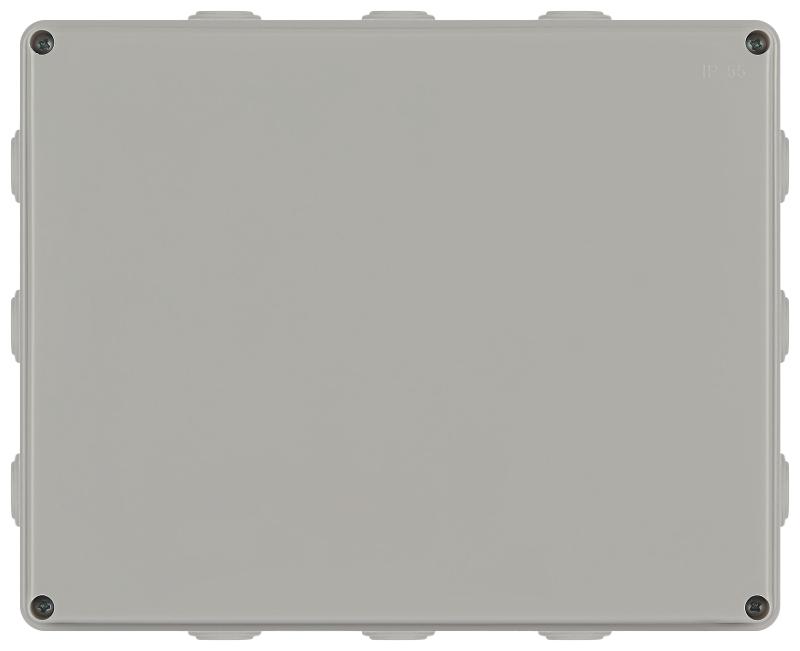 Распаячная коробка ЭРА KORv-240-190-90-12g ОП серая 240х190х90мм на винтах 12 гермовводов IP55 — миниатюра 3
