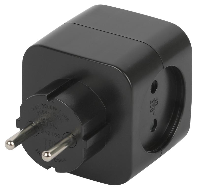 Разветвитель электрический ЭРА SP-2-USB-B на 2 розетки + 2xUSB 2400mA, без заземл 10А (черный)  | Б0049535 | ЭРА — миниатюра 5