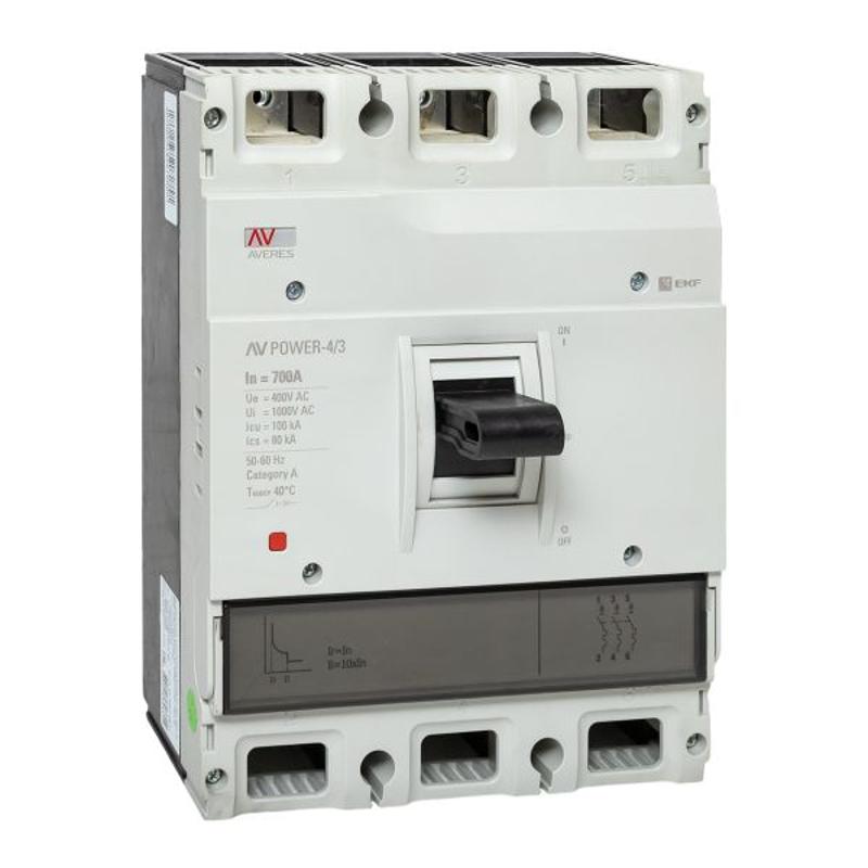 Выключатель автоматический AV POWER-4/3 700А 100kA TR AVERES | mccb-43-700H-TR-av | EKF — миниатюра 1