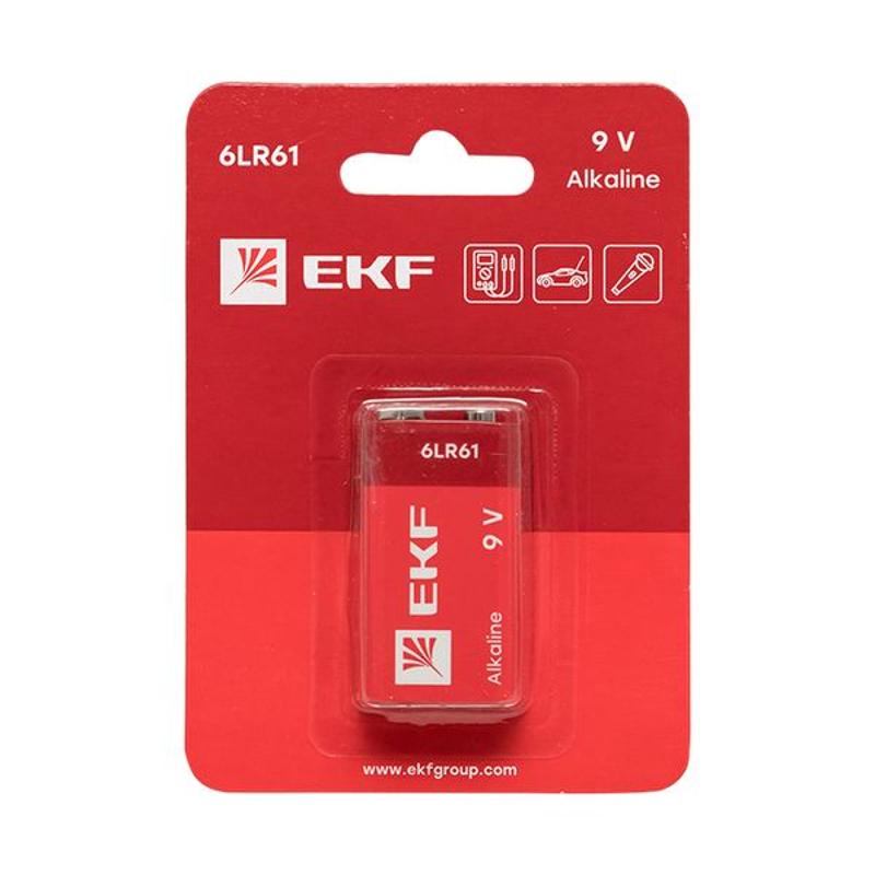 Батарейка алкалиновая типа 9V(6LR61) блистер 1шт. | 9V-BL1 | EKF — EKF