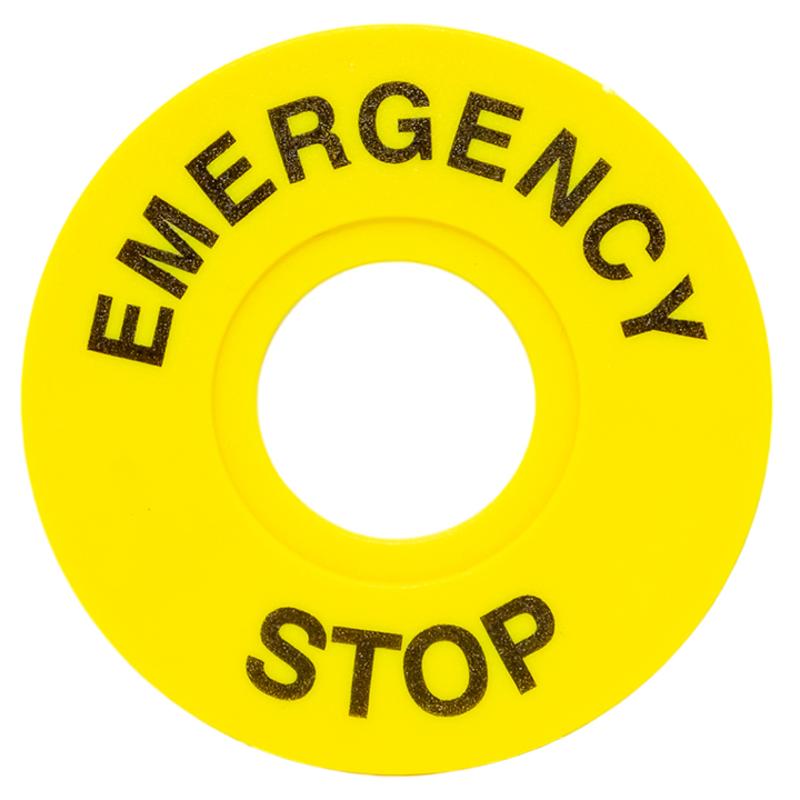 Табличка для кнопок 22 мм "EMERGENCY STOP" | scep-es | EKF — миниатюра 2