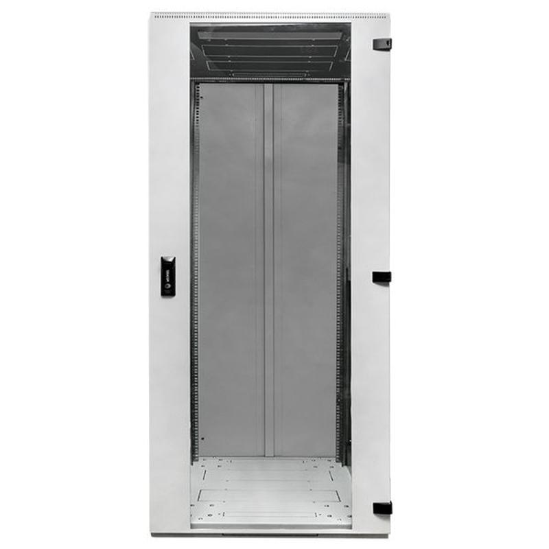 Шкаф напольный 19" TERACOM PRO 18U 600x600 мм двери стеклянная с замком-ручкой и металлическая серый |TRP-NTC-1866-41G| EKF — миниатюра 13