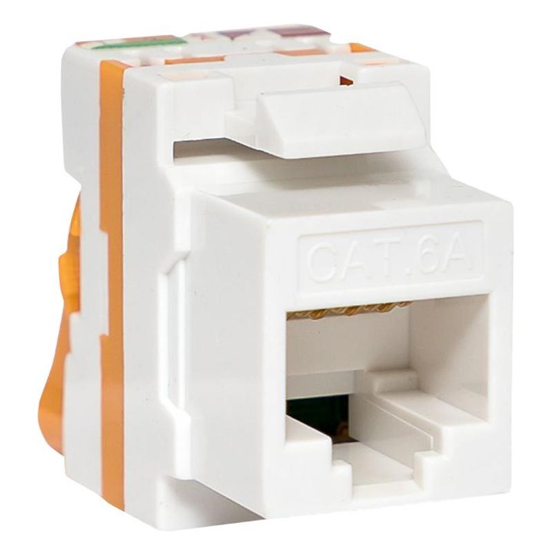 Модуль Keystone TERACOM CS Cat.6A неэкранированный 110 IDC 180 градусов самозажимной (Toolless) оранжевый | TRCS-KSTN-RT180-6AUTP-OR | EKF — EKF