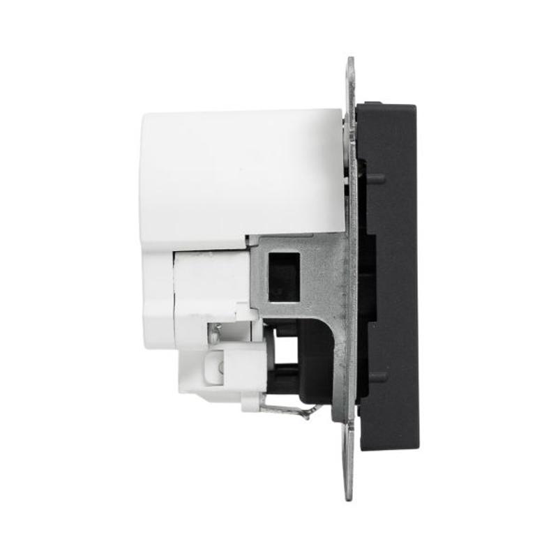 Механизм розетки с USB-A+С - 2шт, 16А, с заземлением, со шторками, чёрный Эпика EKF | UP1-SOB-111-USBA+USBC | EKF — миниатюра 6