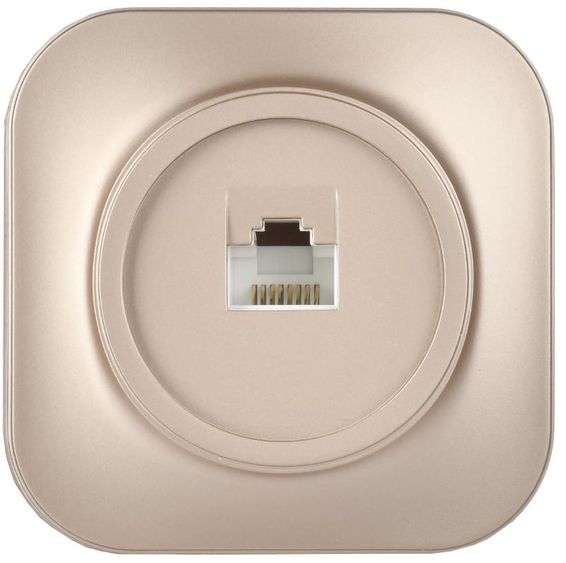 GLORY Розетка компьютерная RJ45 кат.5E о/у РК10-ХШм шампань матовый | EKH10-K37M | IEK — миниатюра 2