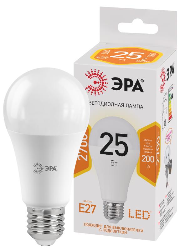 Лампа светодиодная LED 25Вт E27 2700К СТАНДАРТ груша | Б0035334 | ЭРА — миниатюра 1