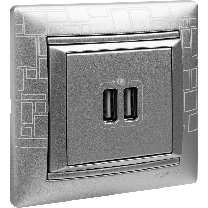 Valena Алюминий Розетка 2-ая USB — миниатюра 13