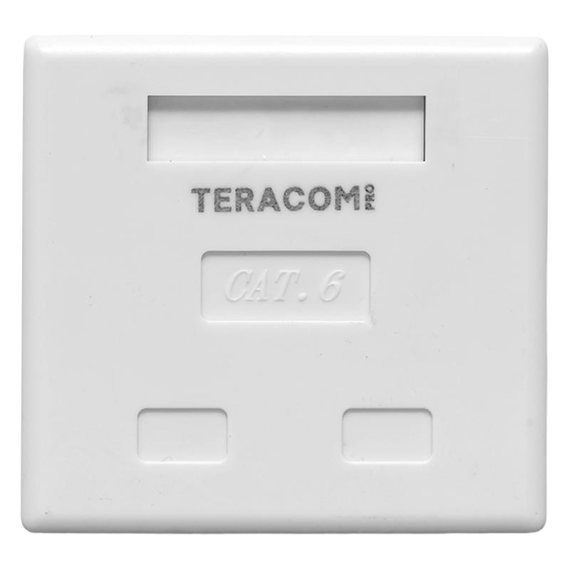 Розетка настенная TERACOM PRO Cat.6 неэкранированная 2 порта RJ-45 Dual IDC белая | TRP-WBOX-2RJ45-6UTP-WH | EKF — миниатюра 3