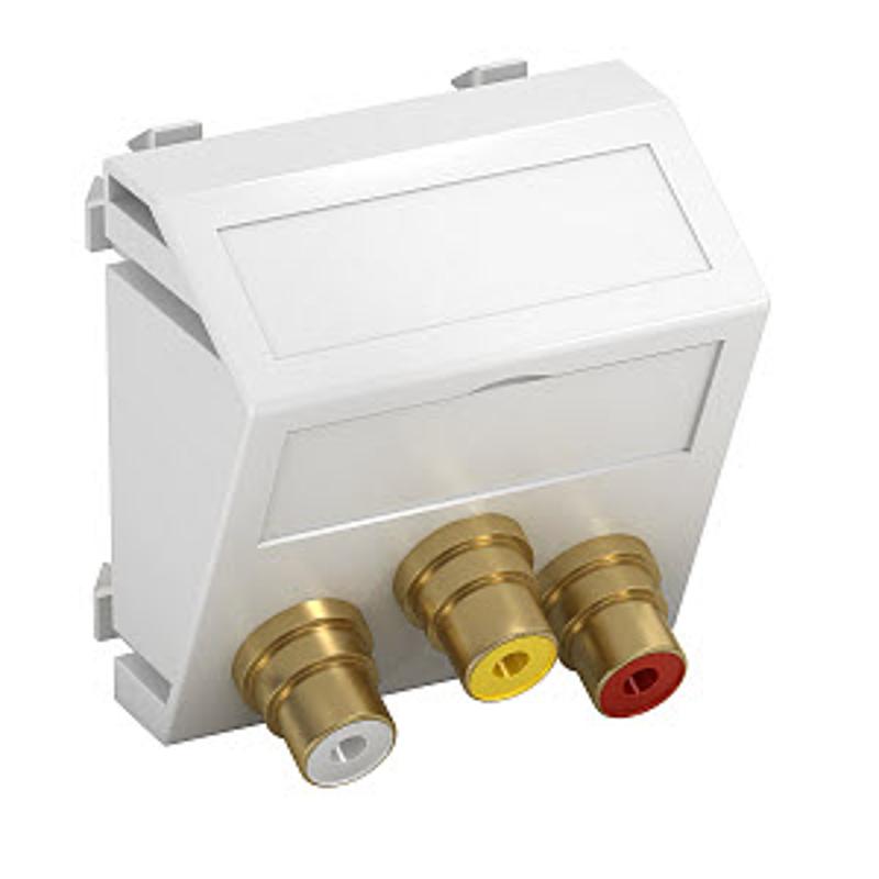 Мультимедийная рамка Audio-Video Modul45 (белый) (MTS-12R L RW1) | 6105174 | OBO Bettermann — миниатюра 2