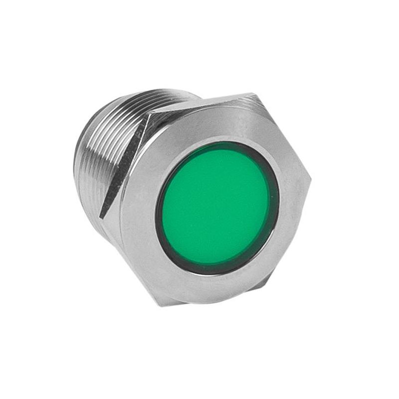 Лампа зеленая сигнальная S-Pro67 19 мм 24В PROxima | s-pro67-322 | EKF — миниатюра 1