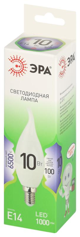 Лампа светодиодная  GREEN LINE LED BXS-10W-865-E14 GL E14 10 Вт свеча на ветру холодный свет | Б0067134 | ЭРА — миниатюра 5