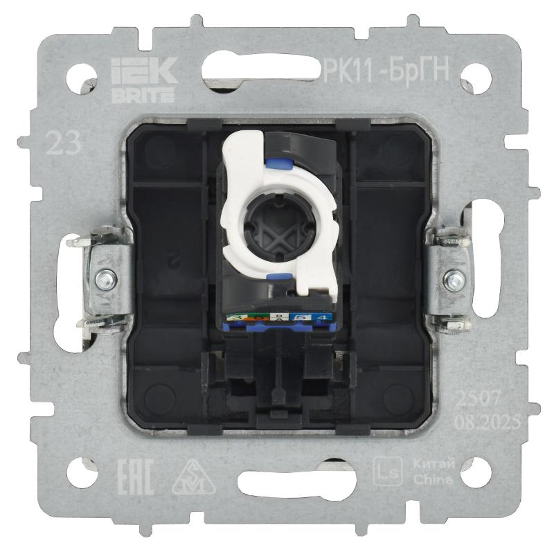 BRITE Роз. комп. RJ45 кат.6 РК11-БрГН мет х/н  | BR-K10-2-M-K23 | ИЭК — миниатюра 3